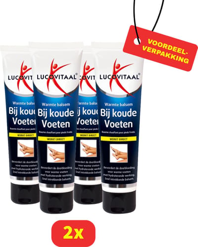 Lucovitaal Warmte Balsem - Bij Koude Voeten - 4 x 75ML - Voordeelverpakking