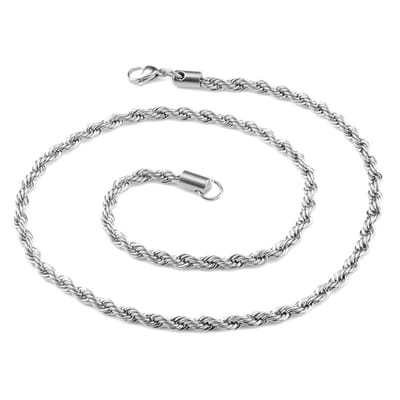 Di Lusso - Collier Morris - Stainless Steel - Zilverkleurig - Heren - 60 cm