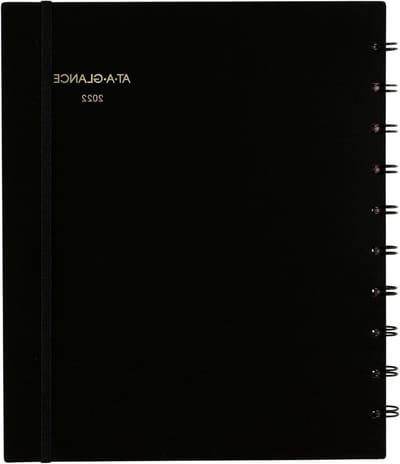 Afsprakenboek Planner - Week Overzicht - Dagelijkse Planning - Verplaatsbare Bladen - 8-3/4 x 11 inch - Zwart
