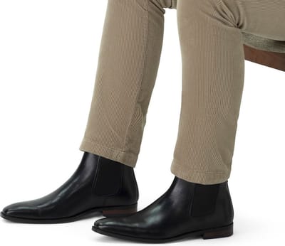 Van Lier - Heren - Zwarte leren chelsea boots - Maat 46