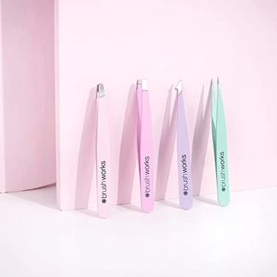 Set van 4 combinatie-tangen in pastelkleuren voor schoonheid en precisie