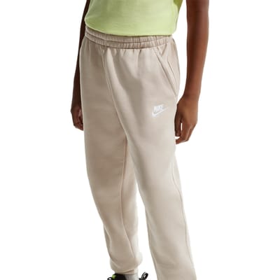 Nike fleece Broeken Kinder - Wit - Maat 128 - 137 CM - Katoen Jersey