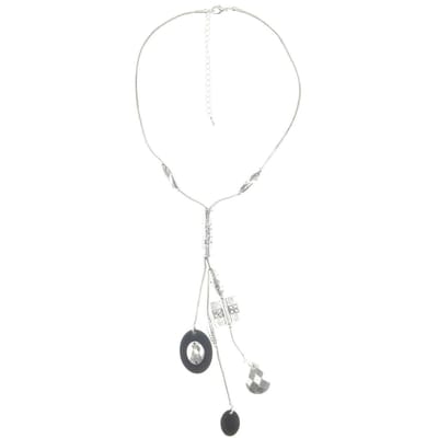 Behave ketting zilverkleur met hangers 40 cm - stijlvolle statement sieraden