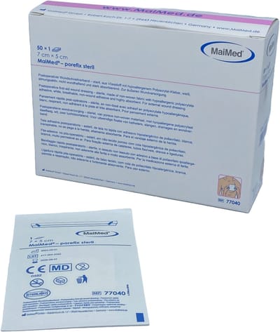 Maimed Porefix eilandpleister 7 cm x 5 cm wondpleister kleefverband latexvrij 50 stuks