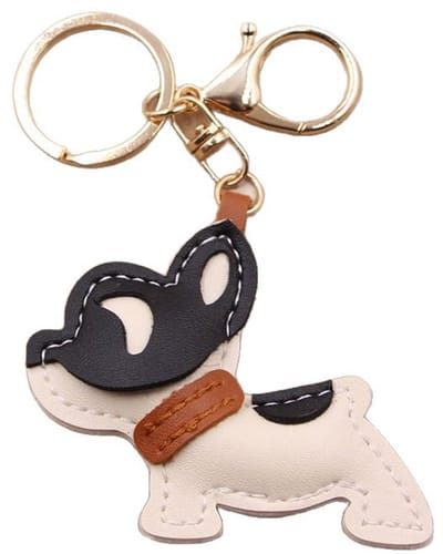 Dailygoods- Sleutelhanger Uniek Ontwerp - Honden Sleutelhanger - PU-leer - Geschenken voor Dierenliefhebbers - Handgemaakt - Schattig Patroon - Sleutelring