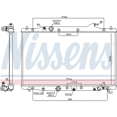 Radiator, motorkoeling NISSENS 606216