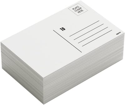 100 Witte Blanco Postkaarten (Postkaartformaat) - Bedrukbaar Karton voor Mailing en Groeten
