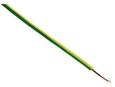 H07V-U Elektrische Stroomkabel 2.5mm² - Geel Groen - 10m voor Binneninstallatie