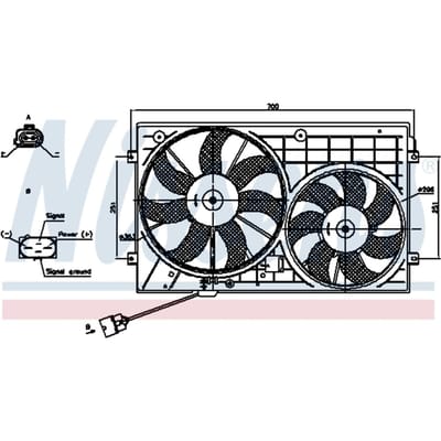 Koelventilatorwiel, motorkoeling NISSENS 85644