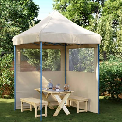 vidaXL - Partytent - 200 - x - 200 - x - 306 - cm - Beige - Oxford - Stof
