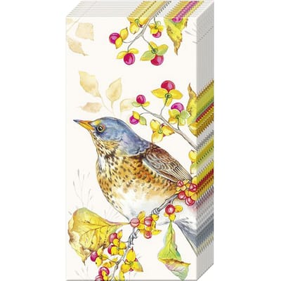 Papieren zakdoeken "Autumn Birds"