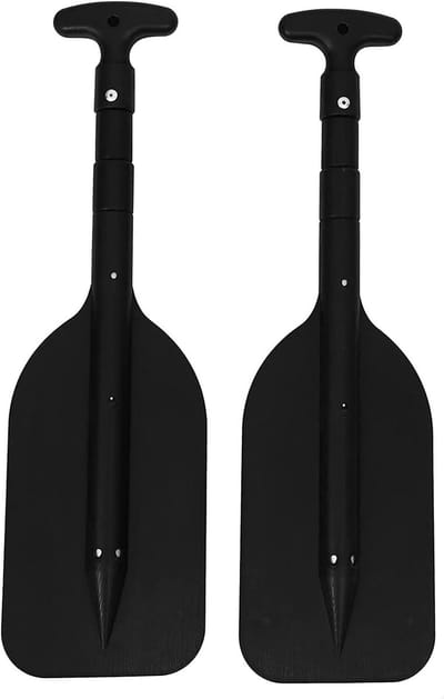 Kayak Peddel - Opvouwbaar Roer - Watersport Varen - Verstelbaar Handvat - 56-106 cm - Zwart