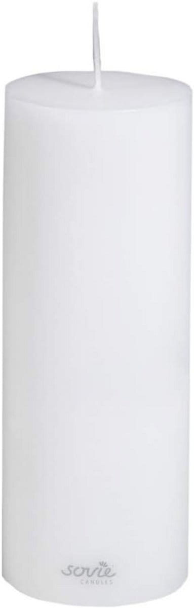 Grote Witte Stompkaars Platte Kaars Ø70mm x 200mm - Sfeervolle Decoratie voor Tafel en Buiten