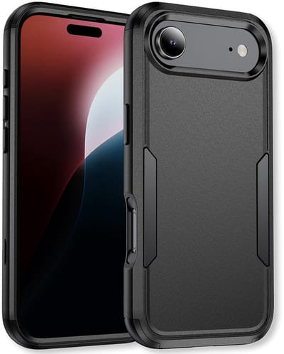Mobiq - Layered Armor Hoesje geschikt voor iPhone 17 Air - zwart