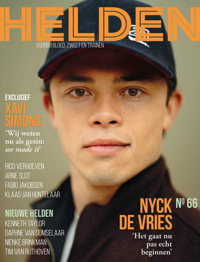 Helden Magazine 66 - Sporttijdschrift - Nyck de Vries, Xavi Simons, Rico Verhoeven, Arne Slot, Nienke Brinkman én nog veel meer - 140 pagina's