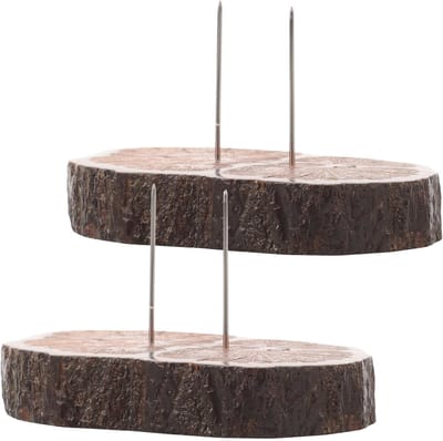Poppenstandaards Set - Displayhouders - Poppen Presenteren - Dubbele Naald Stabiliteit - 7x5x4.5cm - Koffie