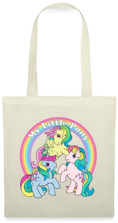 My Little Pony Retro Kleurige Ponys Met Regenboog Tas Van Stof Schoudertas