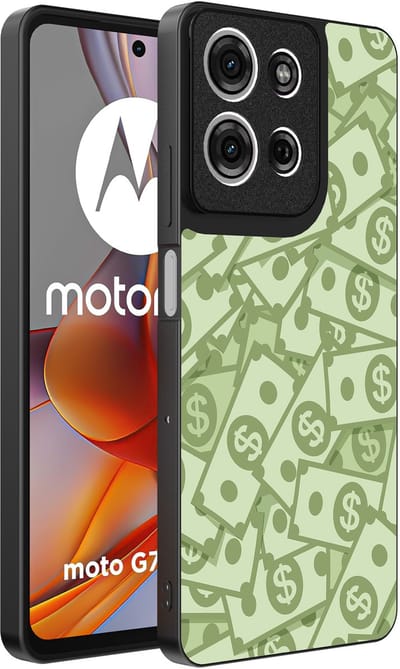 Smartphonica Telefoonhoesje Geschikt voor Motorola Moto G75 met Geld Opdruk - TPU Backcover Case With Money Design geschikt voor Motorola Moto G75