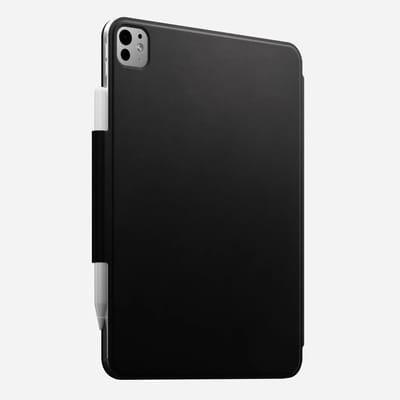 Nomad Lederen Folio Hoesje iPad Pro 11 (M4-M5) – Smart Wake & Sleep Functionaliteit – Hecht Magnetisch aan iPad – Volnerf, Duurzaam Verkregen Leder - Zwart