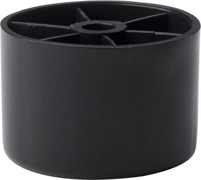 FLE - Meubelpoot zwart rond Ø 5 cm en hoogte 3,5 cm van kunststof