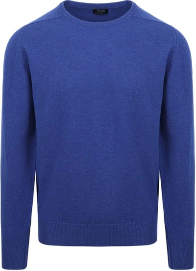 William Lockie O Lamswol Blauw - Maat XXL - Heren - Pullovers