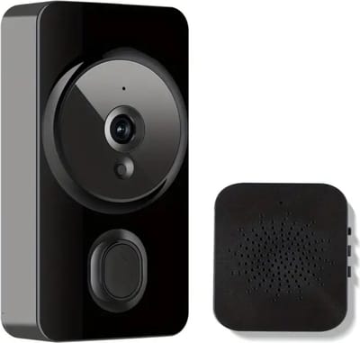 Bovista Video Deurbel - Deurspion Met Camera En Wifi - Videodeurbel - Draadloos - Deurbel (t-ring geluid) - Camera - Buiten - Videoconversatie - Glanzend Zwart