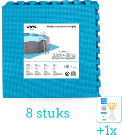 WAYS D’luxe - Zwembad Ondergrond - Vloertegels 50x50 cm - 8 Tegels - Volumebundel - Vloertegels - 8-delig