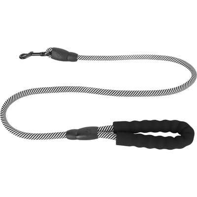 Hondenriem 360 Graden Gesp Draagbaar Trekbestendig Puppy Tractietouw met Gevoerd Handvat voor 1.2x150cm / 0.5x59.1in gray