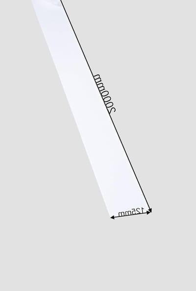 Aluminium Plaatstroken - Dakplaat Gevelplaat - Dak en Gevelbouw - Beschermfolie Inbegrepen - 2 Meter Lang - Wit RAL 9010