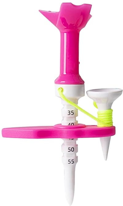 Allecto - Outdoor Golf Tee - hoogte verstelbaar - verbeterde stabiliteit - 83 mm - anti-vliegfunctie - golfmatten - geschikt voor buitentraining
