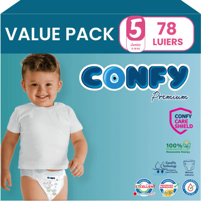 Confy Premium - Luiers Maat 5 (11-18kg) - 78 Luiers - Value Pack