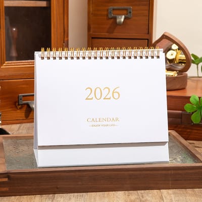 Bureaukalender 2026 - Minimalistische maandkalender - Kantoormemo - Geschikt voor thuis, kantoor en school - Wit