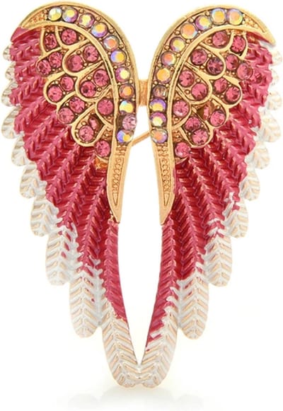 Broche 009 Vleugels rood