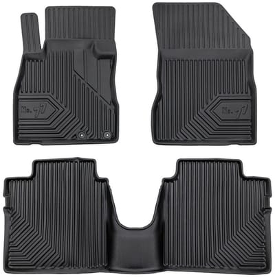 Premium Rubberen Mattenset No.77 - Geschikt voor Nissan Note II (2012-2017) - Perfecte Pasvorm - TPE Elastomeer - Zwart - FROGUM