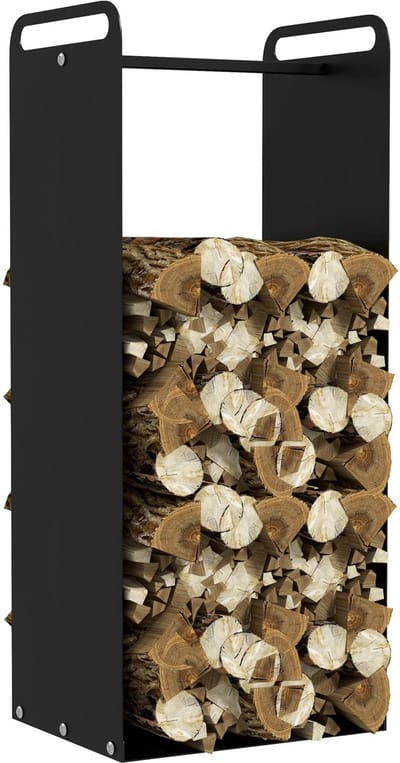 Brandhout Rek - Houtopslag Opslagrek - Buitenhaard -Verhoogde Plank - Plank met Handvatten Brandhout - Open haard