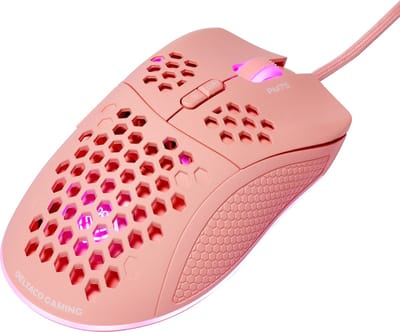 Deltaco GAMING PM75 Ultralight Wired - Gaming muis - 7 knoppen - Roze