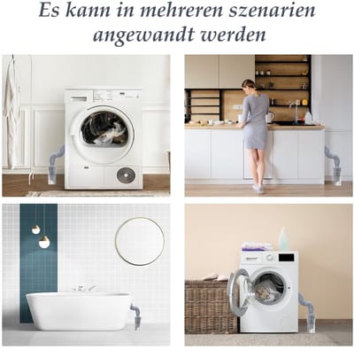 Dailygoods- Buisafdichting 2 Stuks - Afdichting voor Wasmachines - Silicagel - Waterdicht - Grijs - Duurzaam en Sterk - Afdichtring