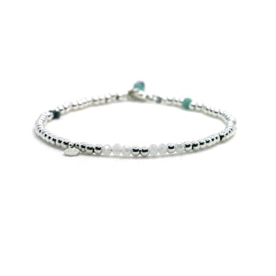 Heaven Eleven - enkelbandje 925 zilver 3,5mm WIT - 25 cm