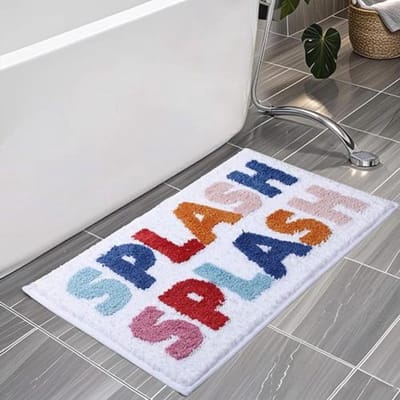 Badmatten voor badkamer antislip badtapijten zacht absorberende badkamertapijten grappig badkamerdecor badkamer accessoires machinewas/drogen, voor bad, douche en badkamer (plash Splash, 17 ''× 24'')
