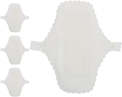 Wasbare katoenen stofverbanden - 4 stuks herbruikbare ademende menstruatiepads met waterdichte laag en antislip inlegkruisjes voor dames, milieuvriendelijk en comfortabel