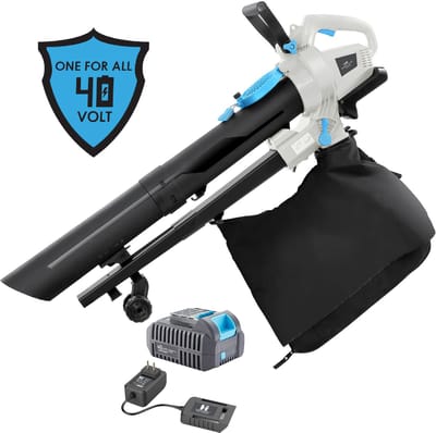 H-Ster Accu Bladblazer Leo 40 Volt - 3 IN 1 Blazen, zuigen en versnipperen - met 40V 4Ah accu en snellader