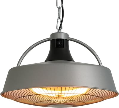Plafondstraler - Balkonverwarmer Tentverwarming - Buitenruimte Verwarmen - Verblindingsarm en Stil - Tot 2100 Watt - Zilvergrijs