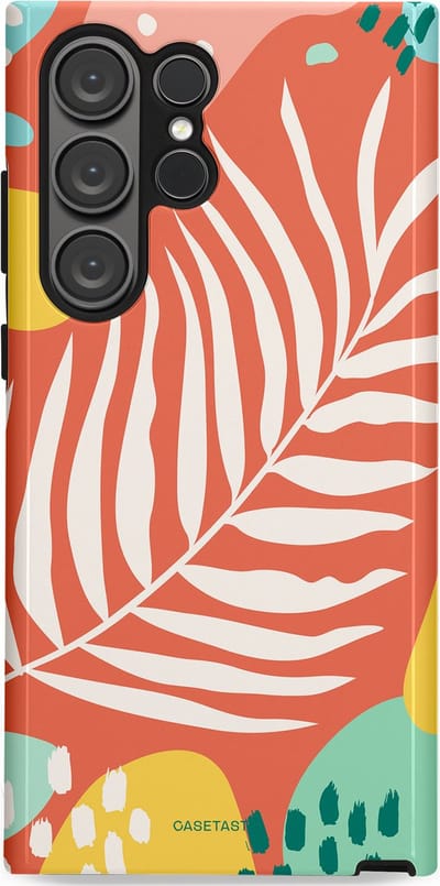 Casetastic Hoesje Geschikt voor Samsung S23 Ultra - Stijlvolle Beschermende Duo-layer Case - Zomeravond