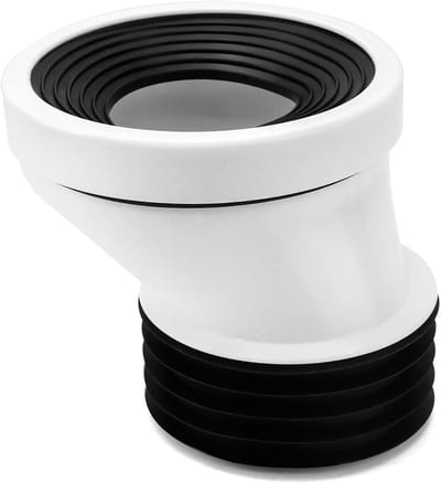 50 mm WC aansluiting buis van kunststof, wit verbindingsstuk voor toiletinstallatie en afvoer