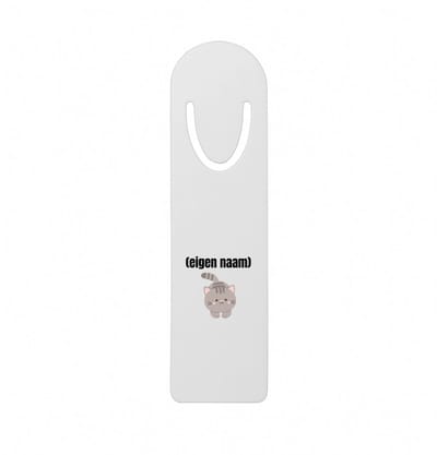 Hacebo® - kat met eigen naam metalen boekenlegger - Katten - katten liefhebbers - iemand die houdt van katten - verjaardag - cadeau - kado Bladwijzer boekenleggers - 12.7 cm x 3.2cm