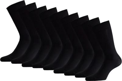 Apollo - Basic Effen Sokken 10-Pack - Sneaker Sokken - 36/41 - Uniseks - Mannen - Vrouwen - Zwart
