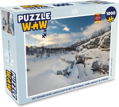 Puzzel Het besneeuwde landschap in het Nationaal park Abisko in Zweden - Legpuzzel - Puzzel 1000 stukjes volwassenen