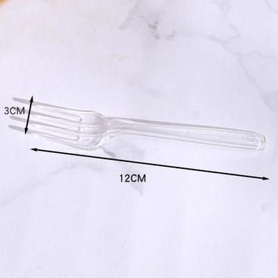 100 Pièces/Paquet Fourchette à Long Manche Réutilisable Plastique Fourchettes Jetables Paquet Fête Pique-nique Vaisselle Épaississement Fin Haute Qualité Couteau à Aliments
