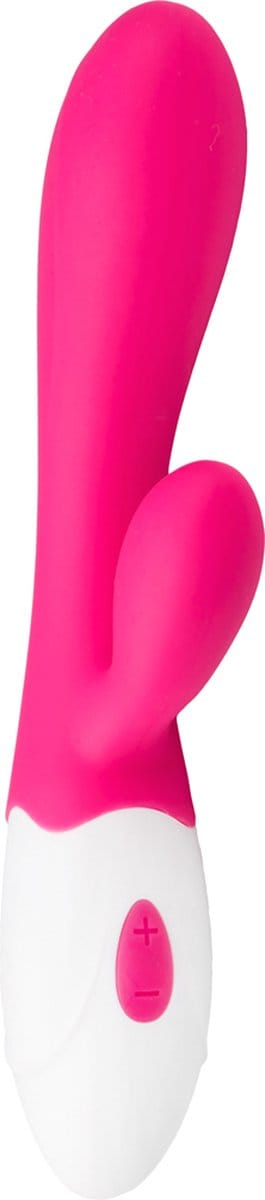 EasyToys - Aurora Vibe - Rabbit Vibrator - Oplaadbaar - Spatwaterdicht - Siliconen - Vibrator - Vibrators voor Vrouwen - Sex Toys voor Vrouwen - Clitoris Stimulator - Roze en Wit