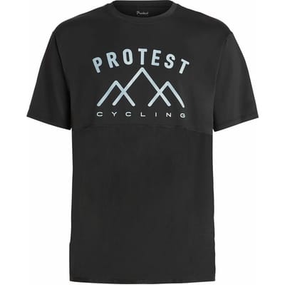 Protest Prtcornet - Fietsshirt Heren - Korte mouwen - Ronde hals - Loose fit – True Black